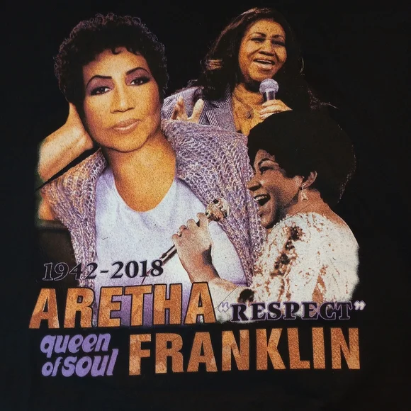 Aretha Franklin Queen Of Soul Memorial Tribute T-Shirt Motown NWOT - Picture 3 of 4